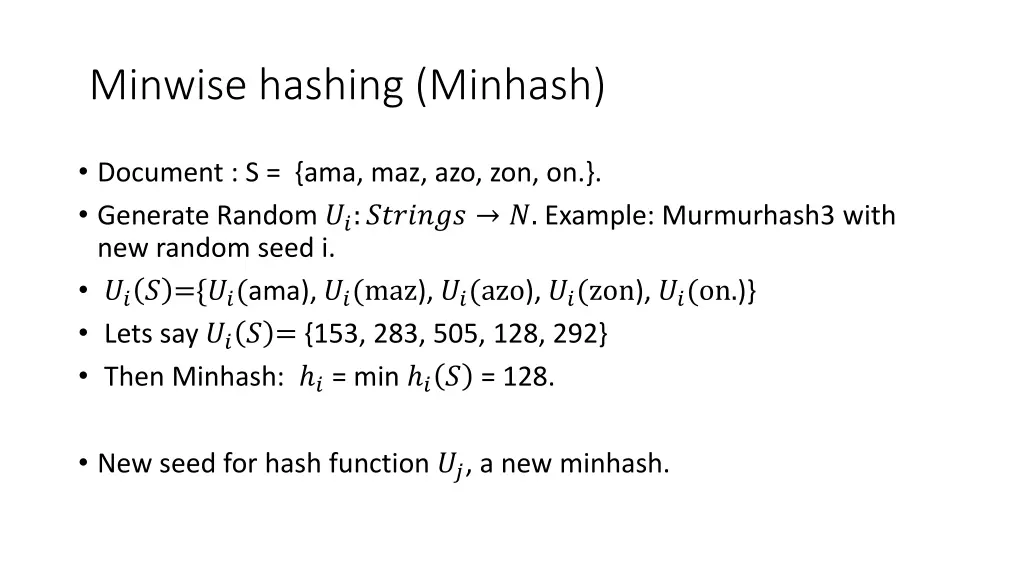 minwise hashing minhash