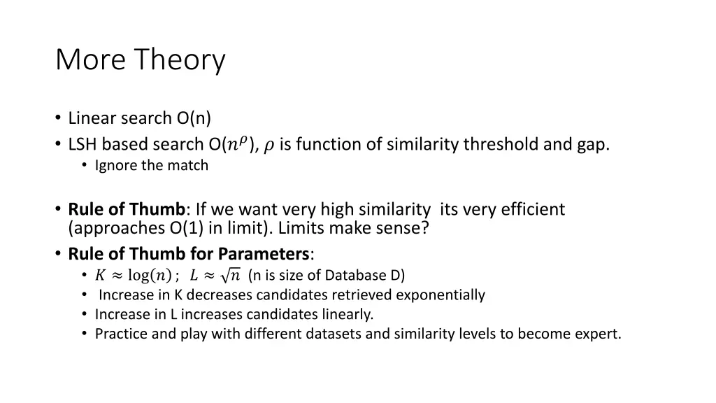 more theory