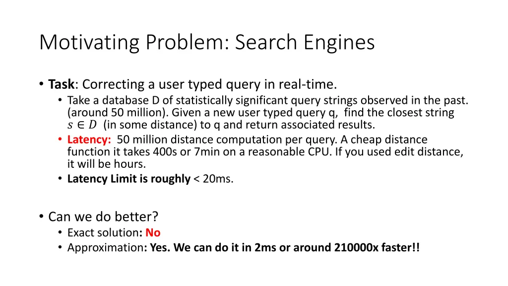 motivating problem search engines