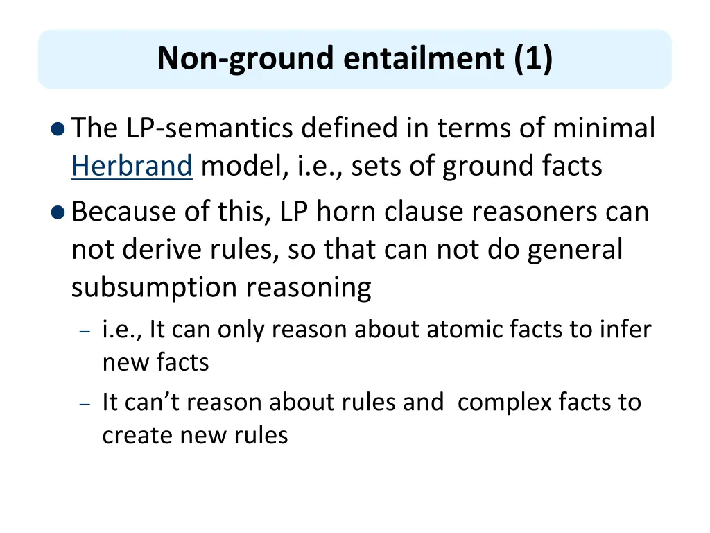 non ground entailment 1
