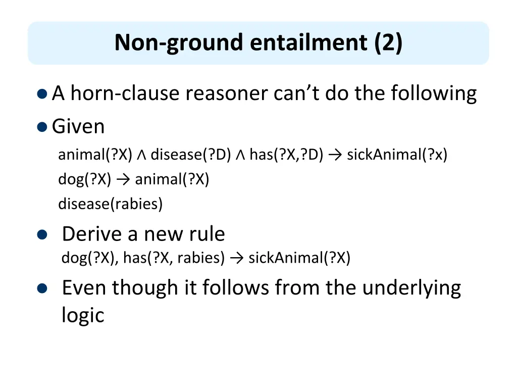 non ground entailment 2