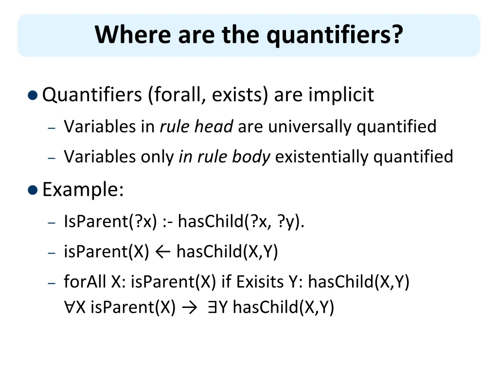 where are the quantifiers