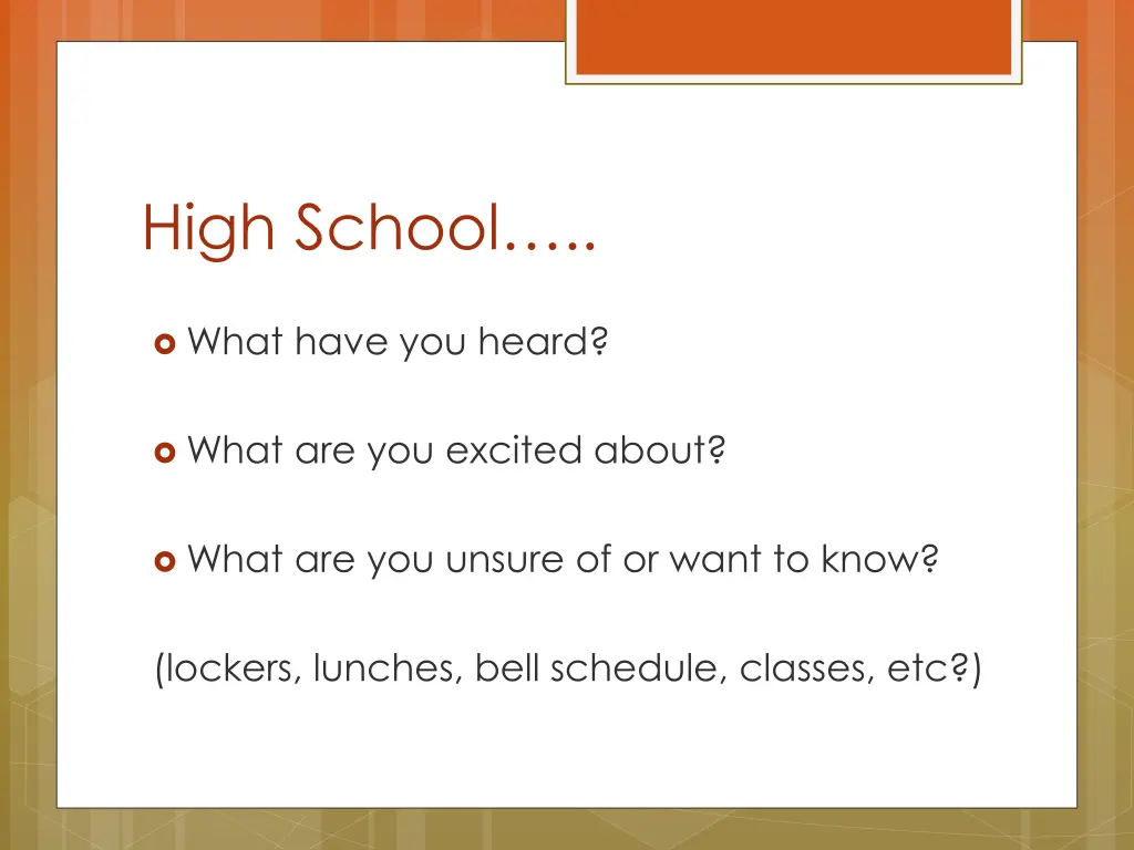high school