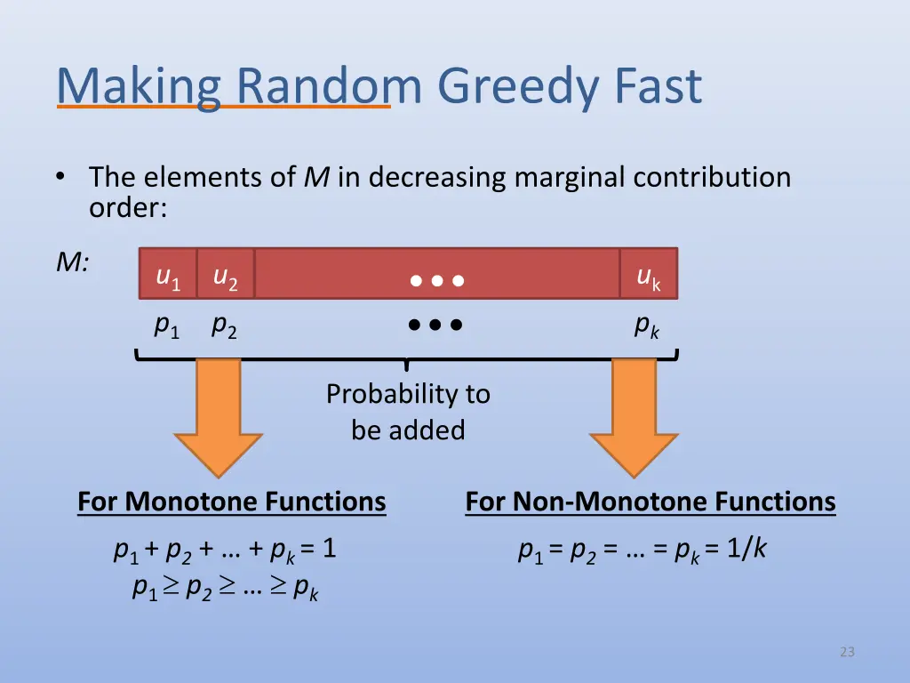 making random greedy fast