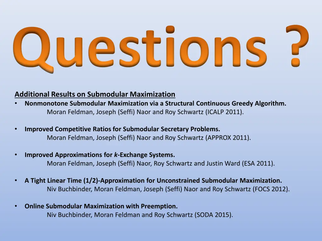 questions