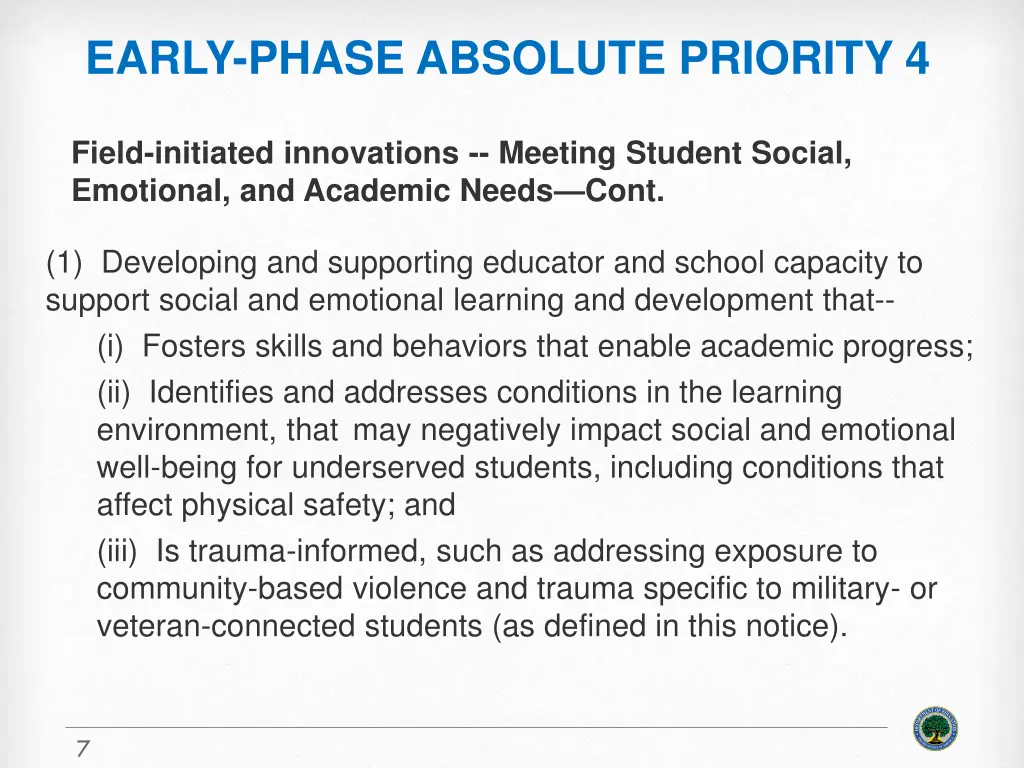 early phase absolute priority 4 1