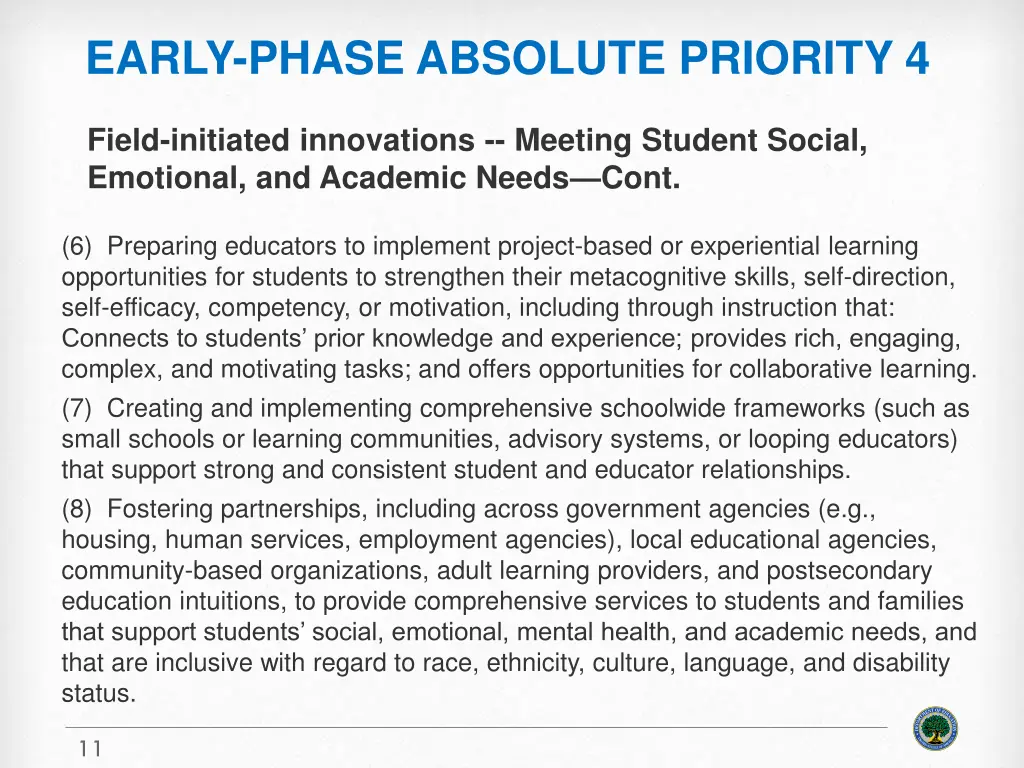 early phase absolute priority 4 5
