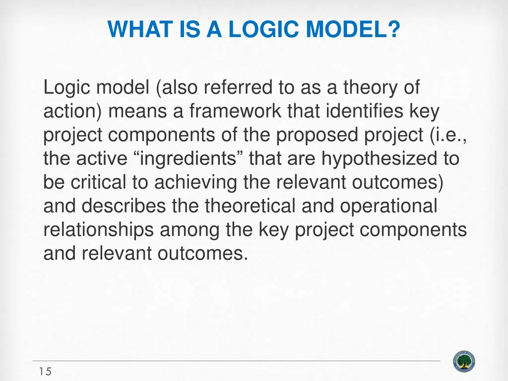 what is a logic model