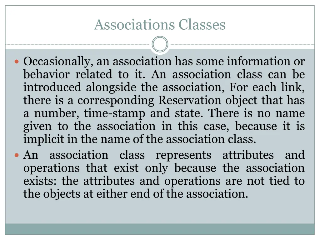 associations classes