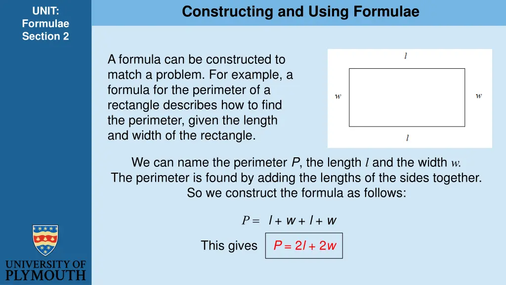 constructing and using formulae