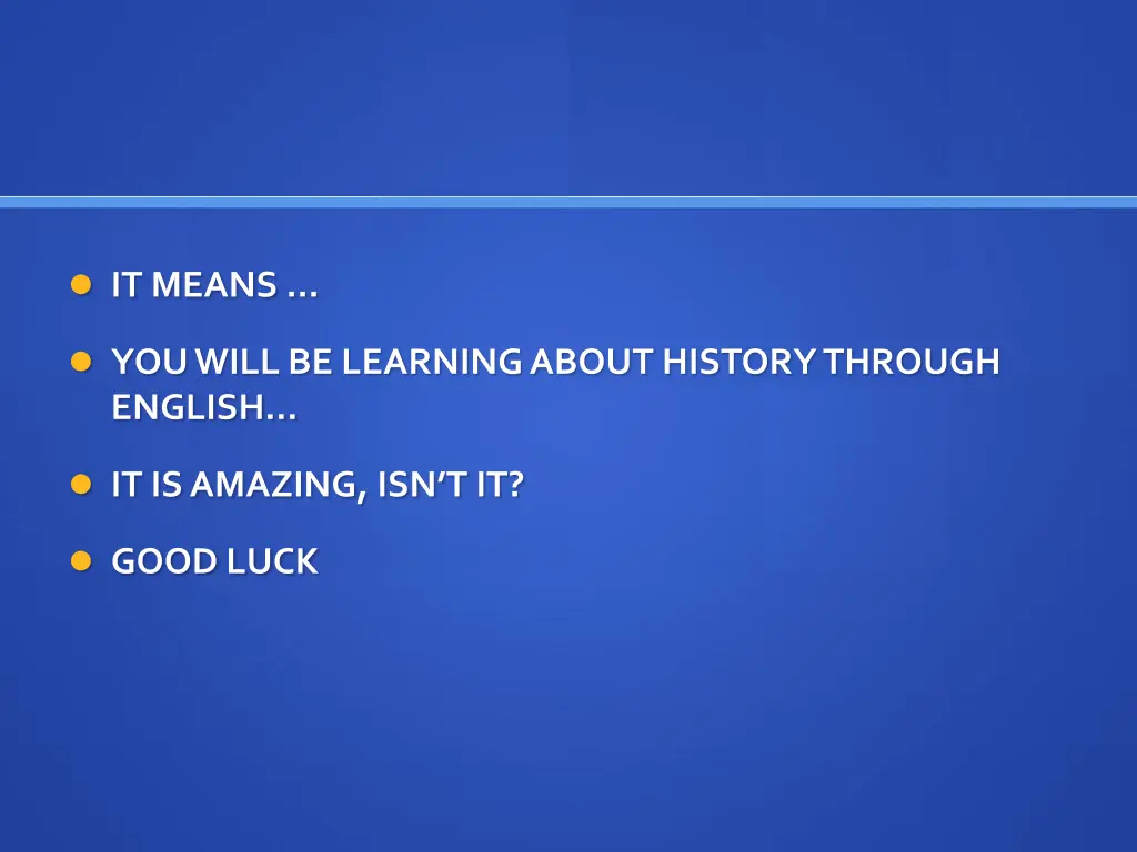 it means