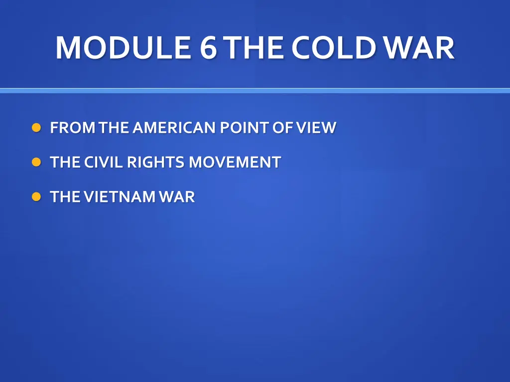 module 6the cold war