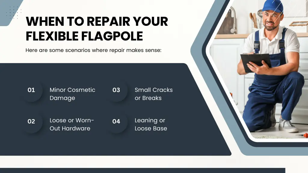 when to repair your flexible flagpole here
