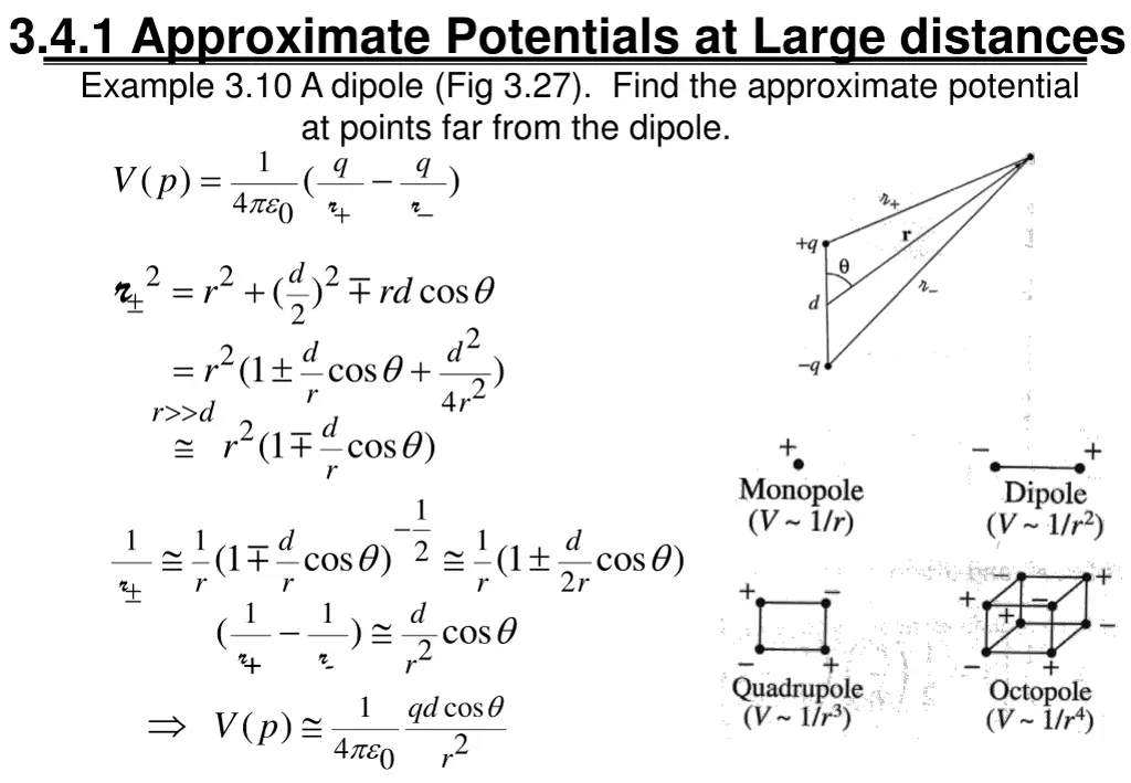 3 4 1 approximate potentials at large distances