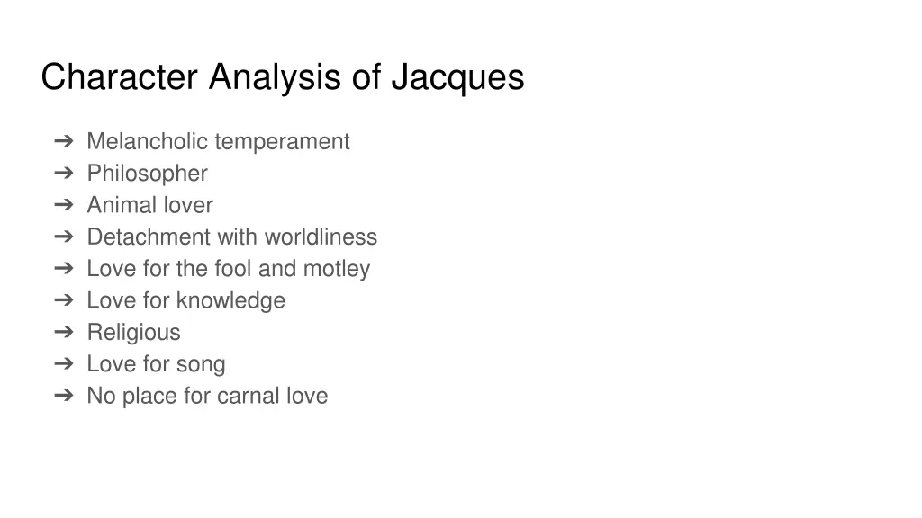 character analysis of jacques