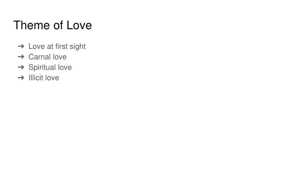 theme of love