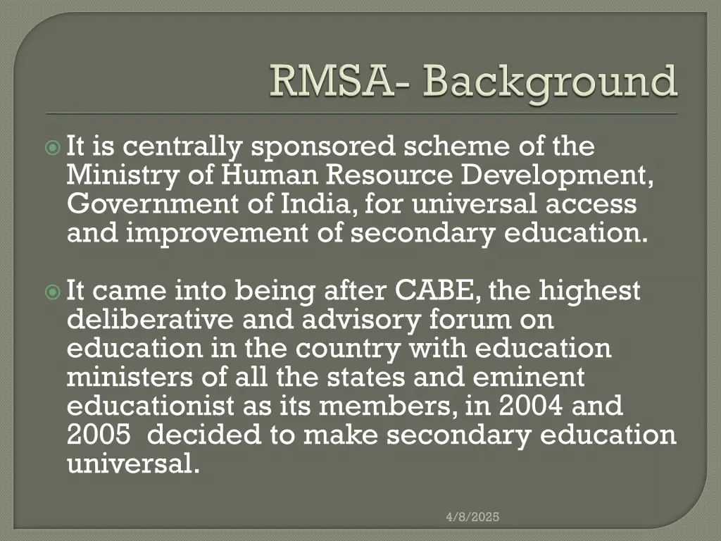 it is centrally sponsored scheme of the ministry