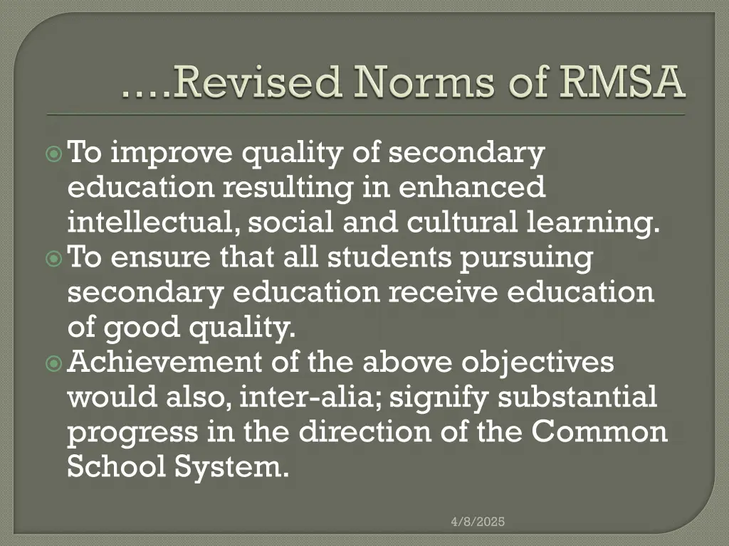to improve quality of secondary education