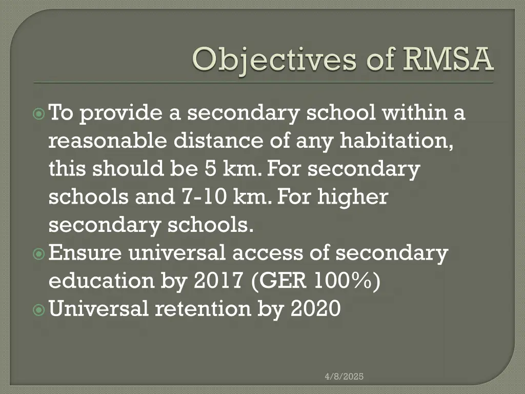 to provide a secondary school within a reasonable