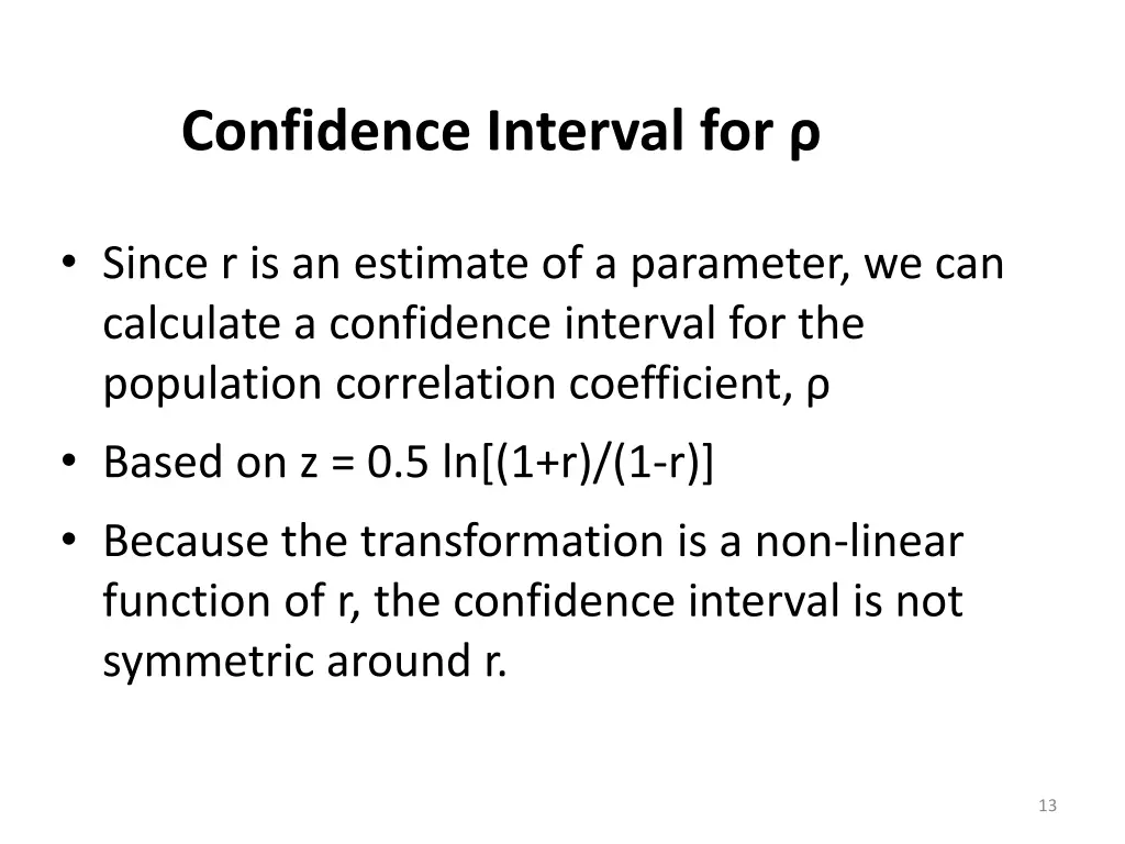 confidence interval for