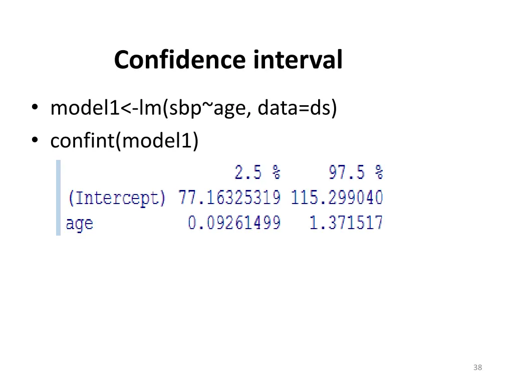 confidence interval