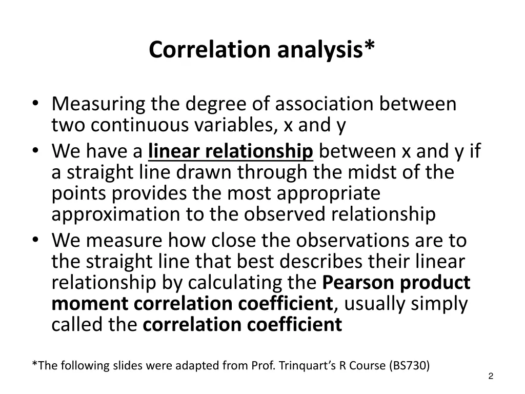 correlation analysis
