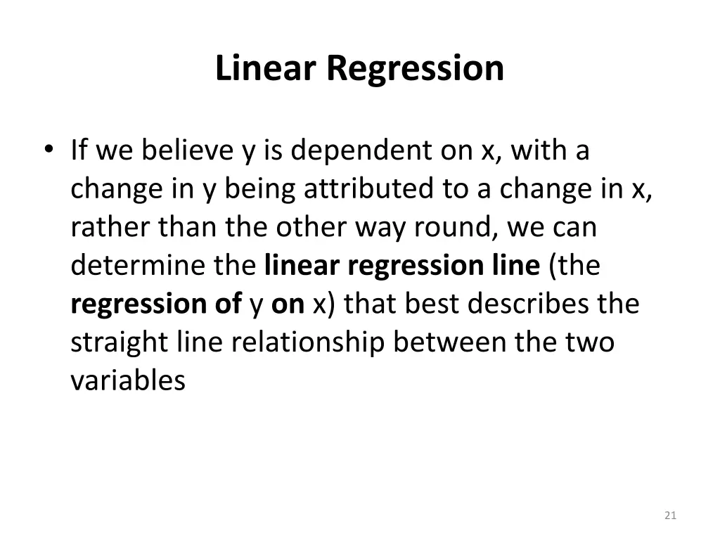 linear regression