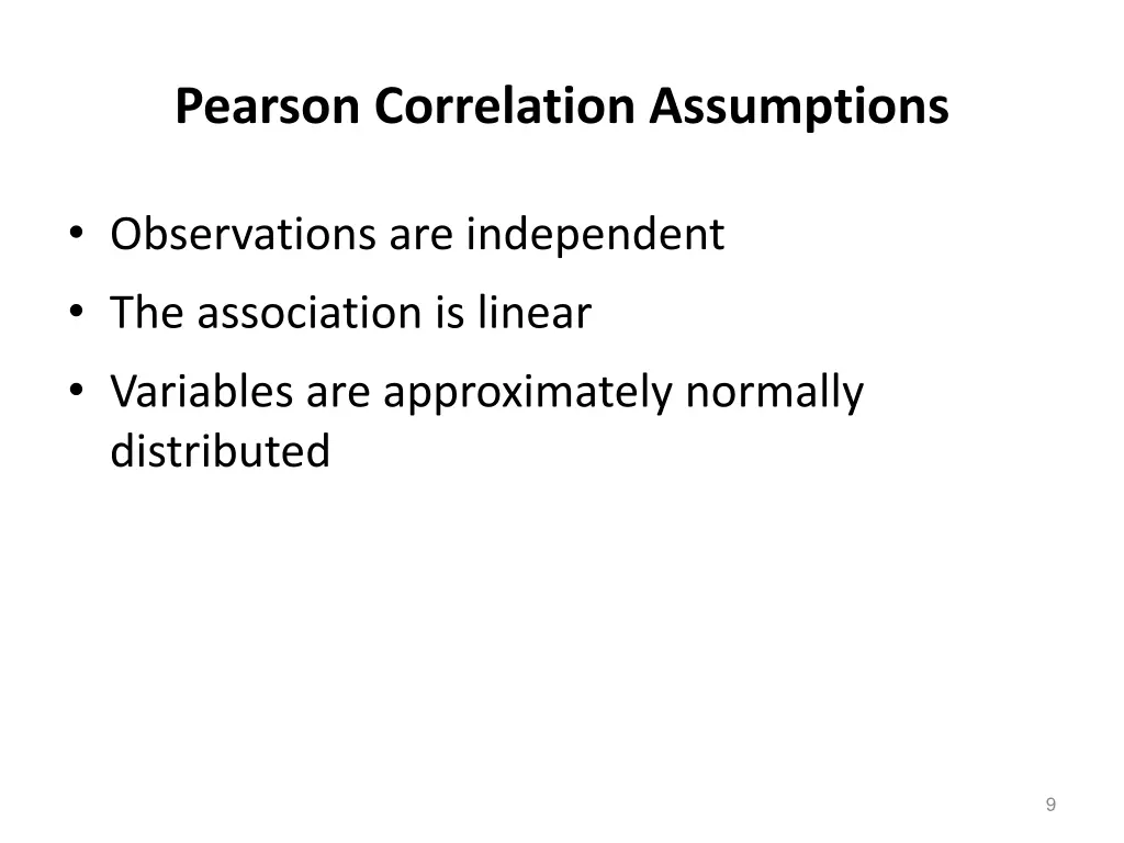 pearson correlation assumptions