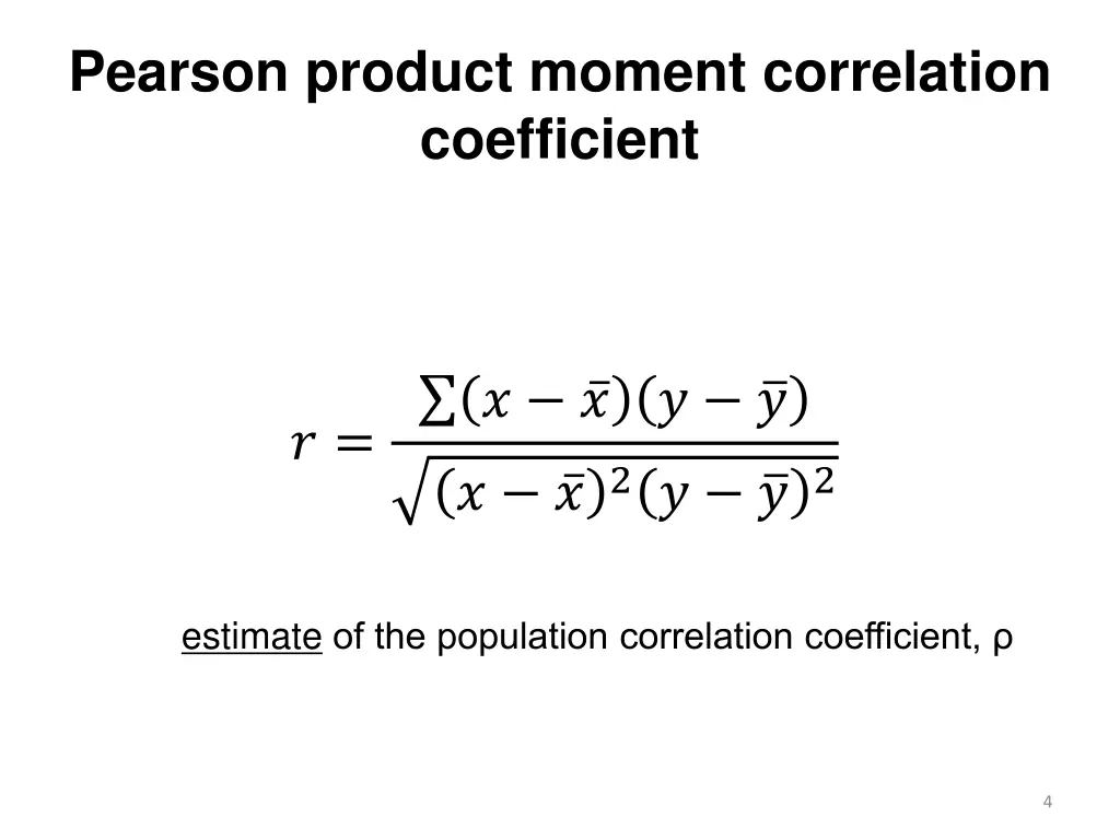 pearson product moment correlation coefficient