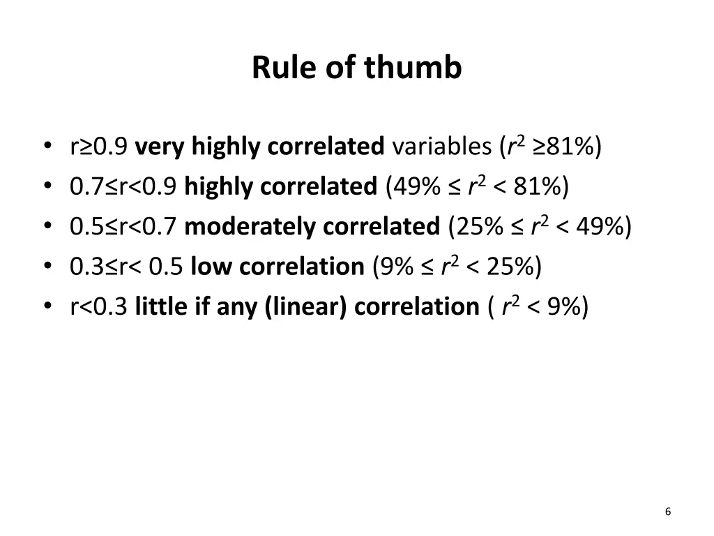 rule of thumb
