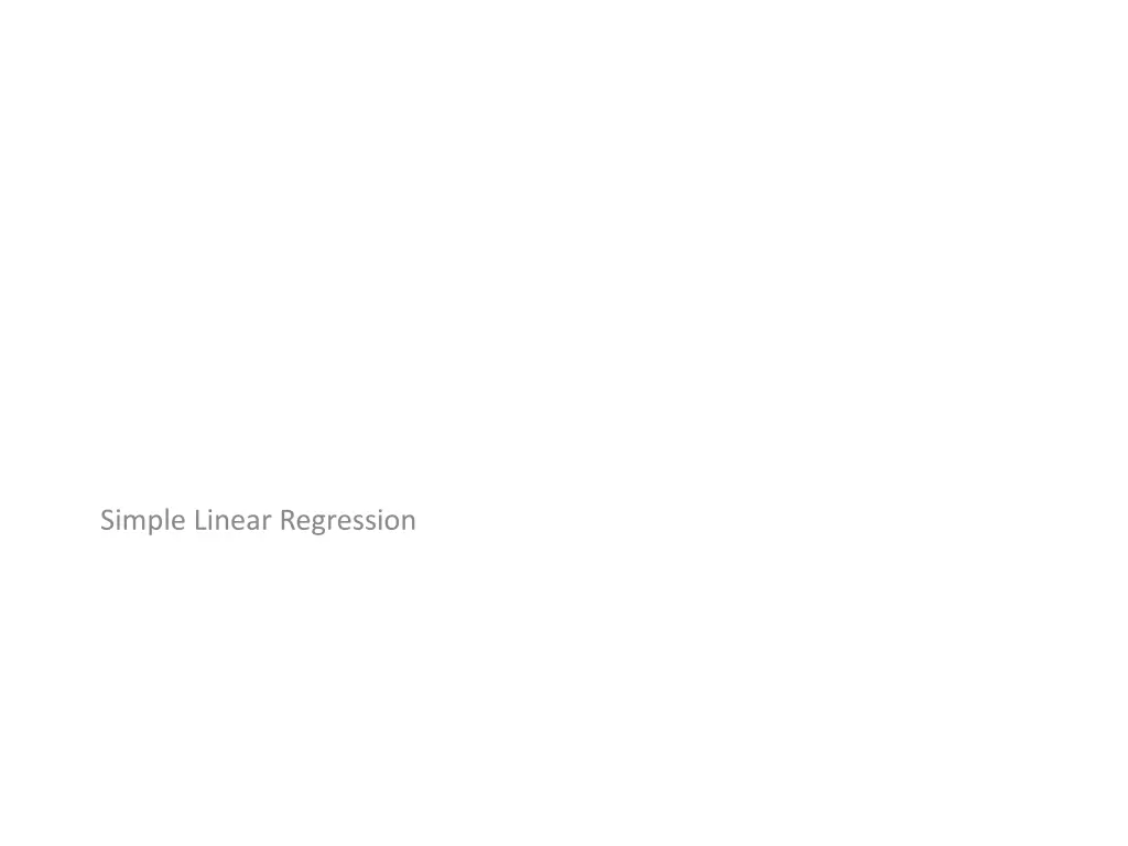 simple linear regression