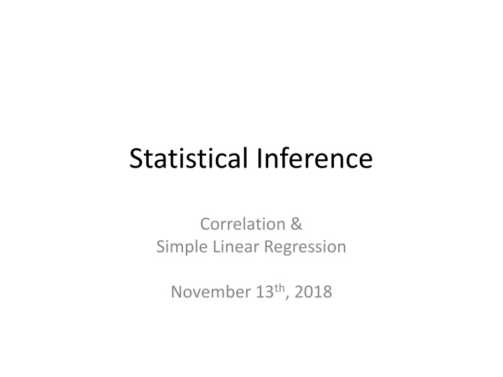 statistical inference