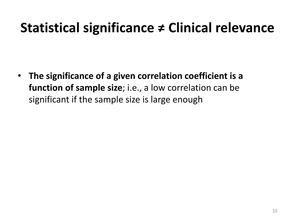 statistical significance clinical relevance