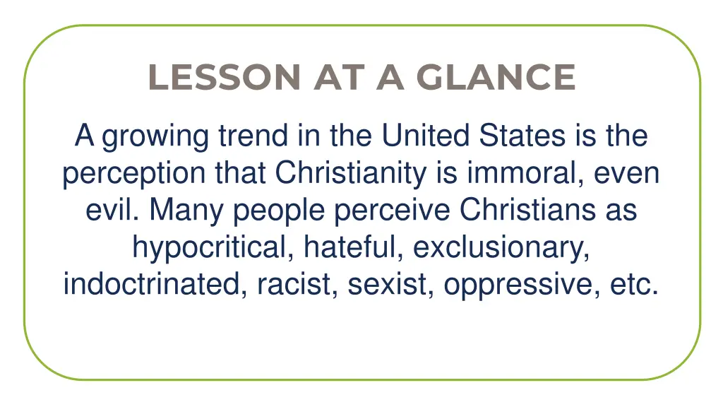 lesson at a glance