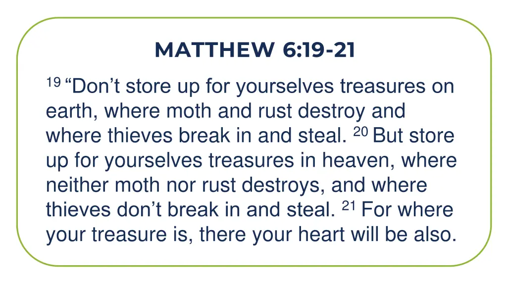 matthew 6 19 21