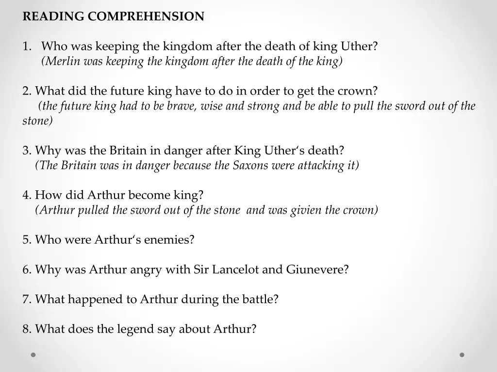 reading comprehension