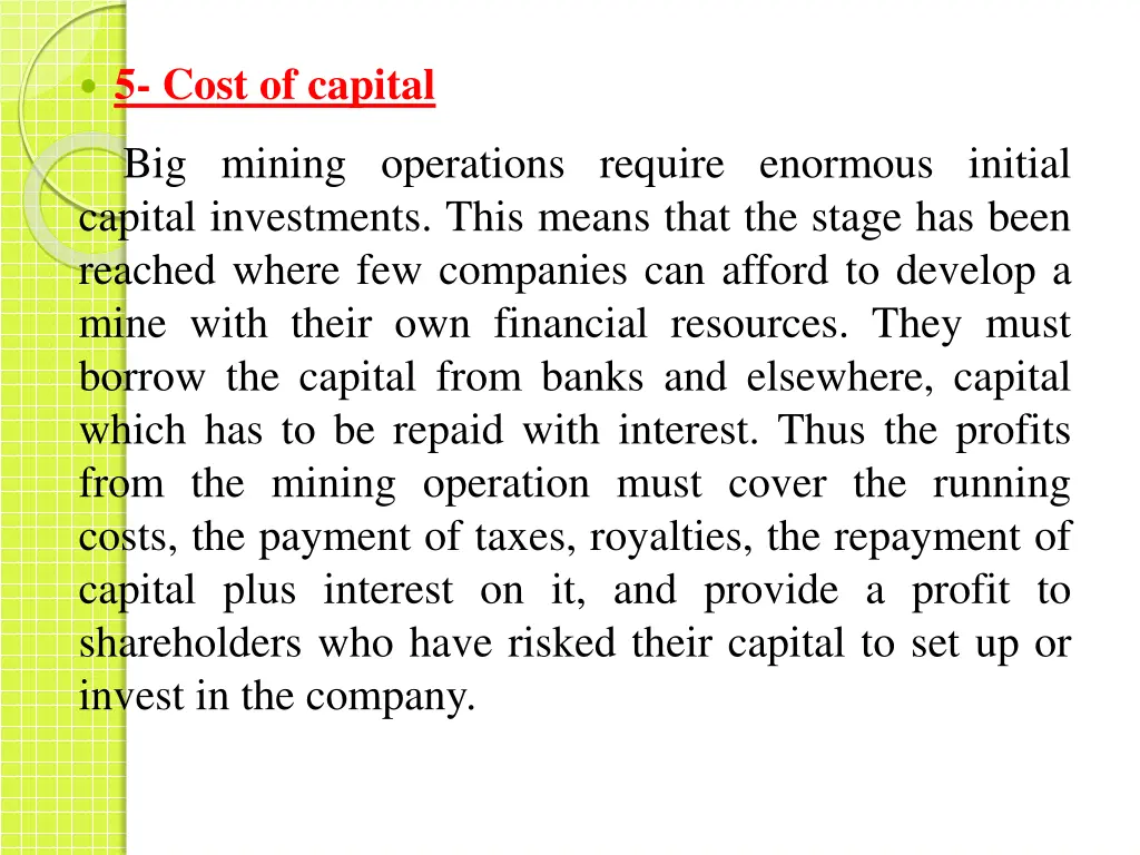 5 cost of capital