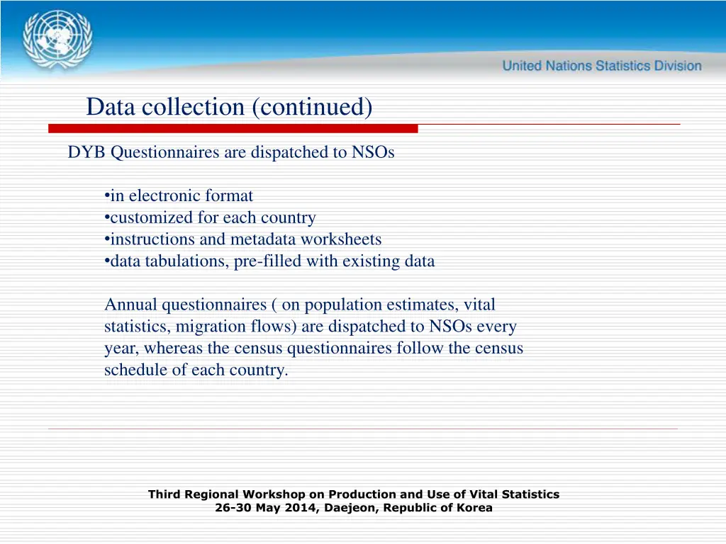 data collection continued