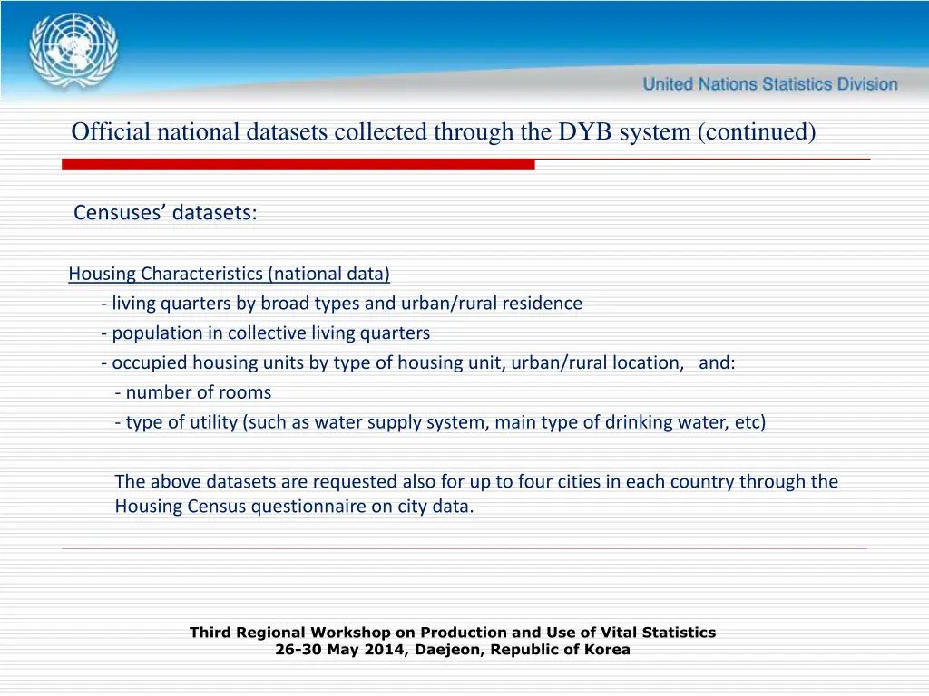 official national datasets collected through 11