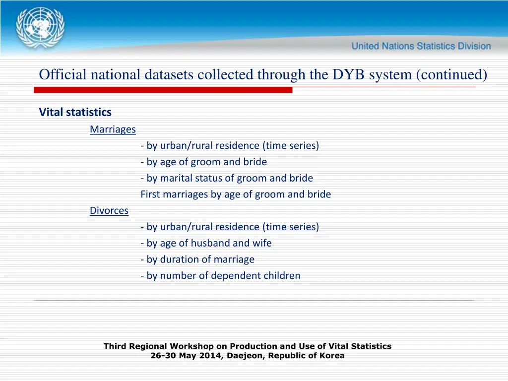 official national datasets collected through 4