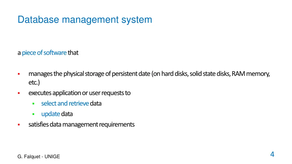 database management system