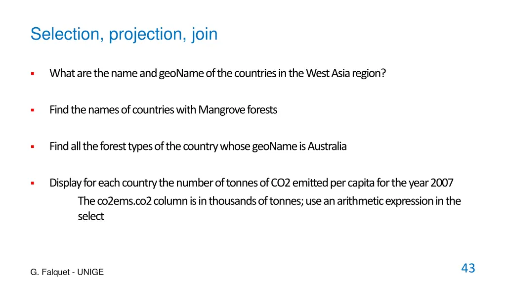 selection projection join