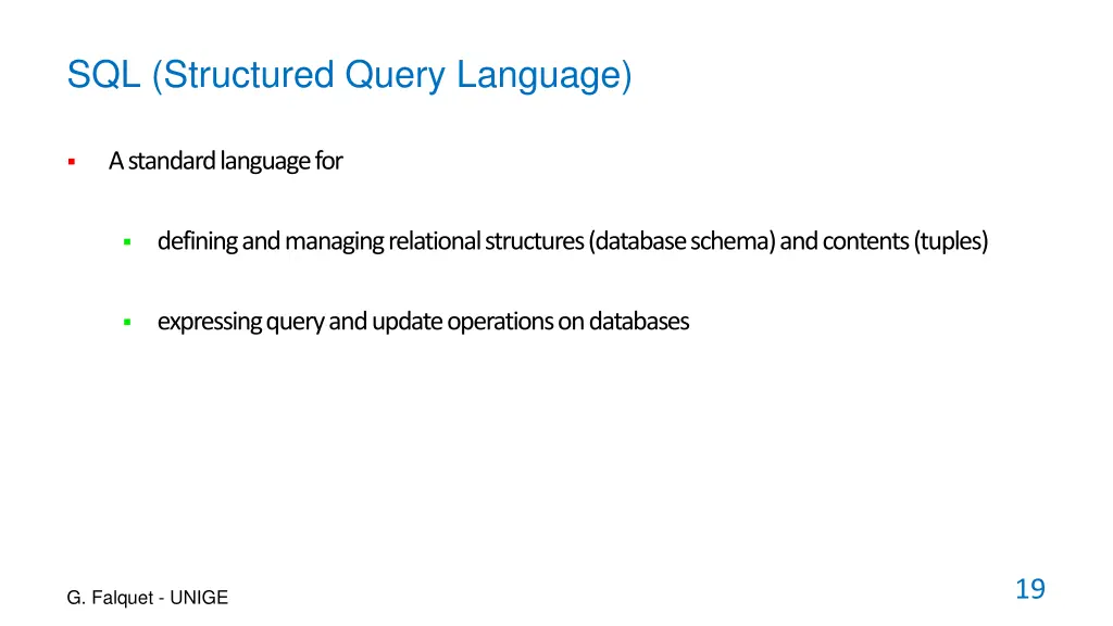 sql structured query language