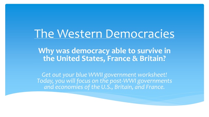 the western democracies