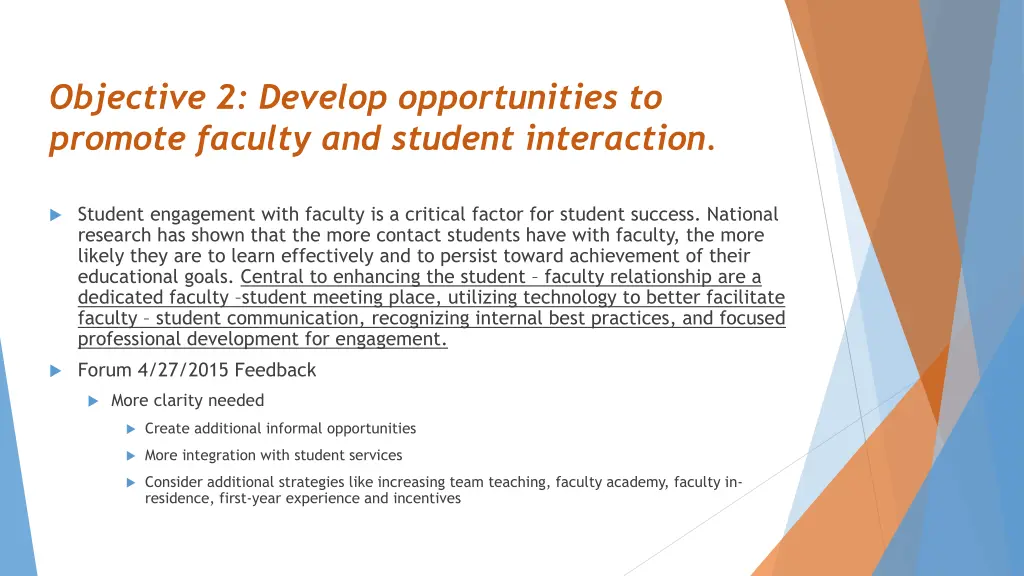 objective 2 develop opportunities to promote
