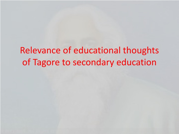 relevance of educational thoughts of tagore