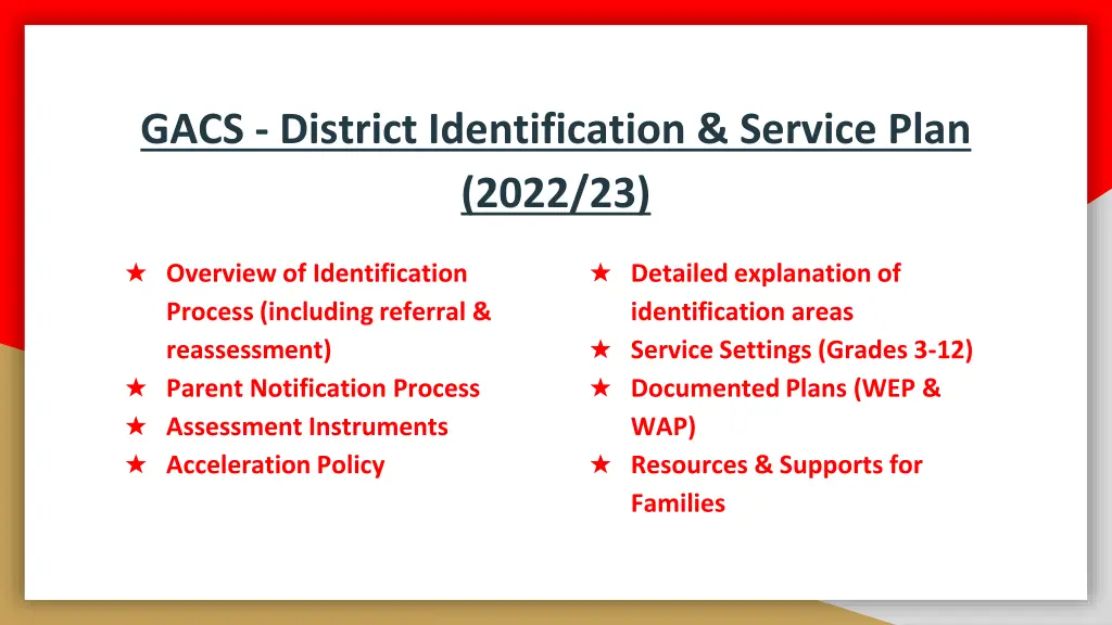 gacs district identification service plan 2022 23