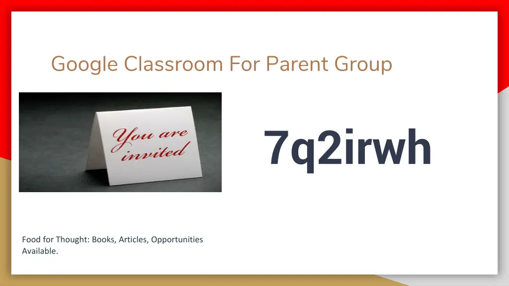 google classroom for parent group