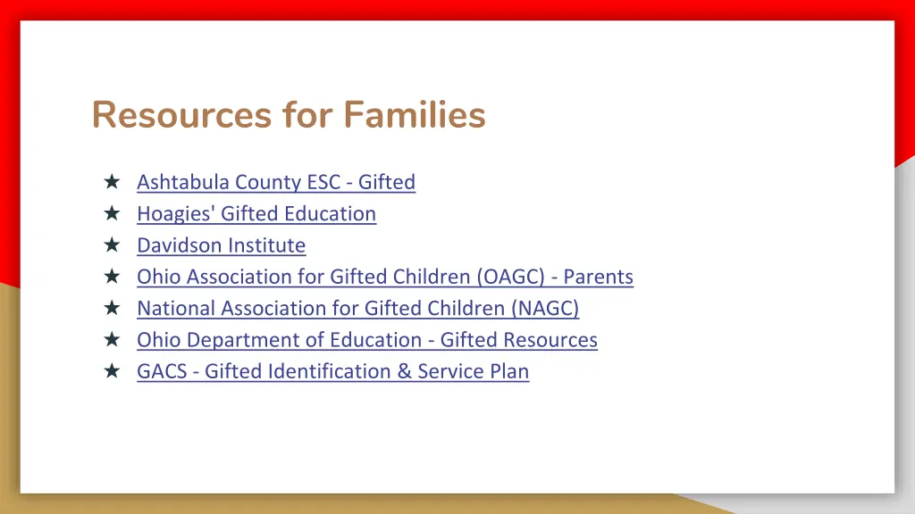 resources for families 1