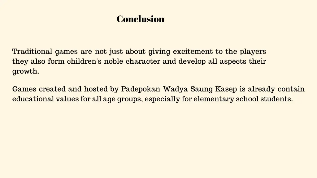 conclusion